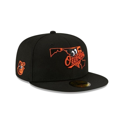 Baltimore Orioles Gorra | New Era MLB Local 59fifty Fitted Cap Mexico - Negros